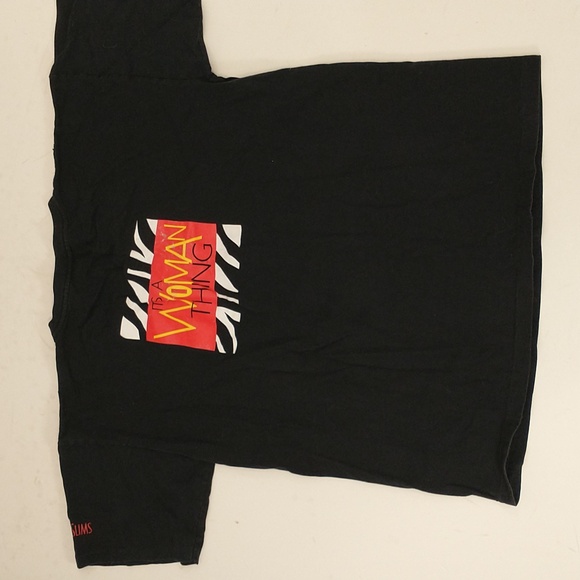 Vintage Graphic T Shirt Virginia Slims It's A Woman Thing Black Vneck USA Cotton - Picture 1 of 9